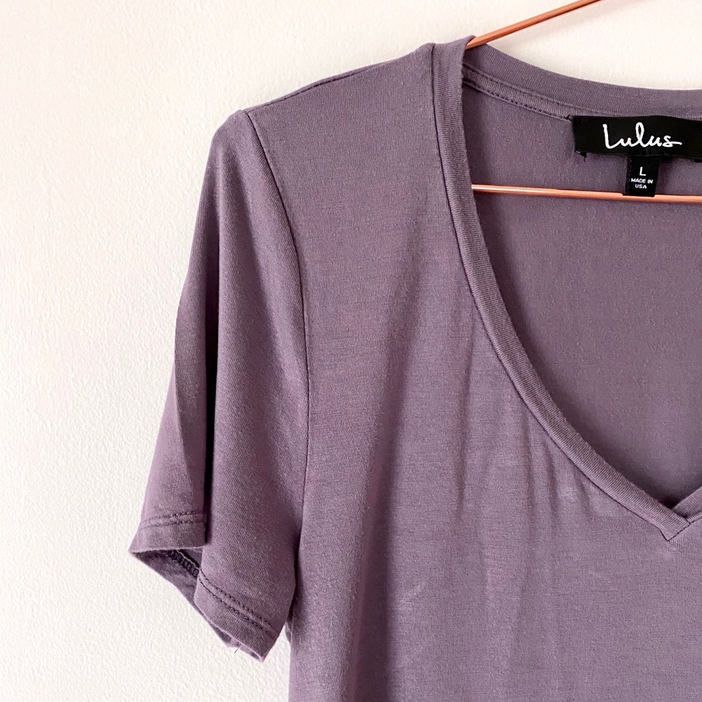 LULU’S | Purple V-Neck Dress | Large